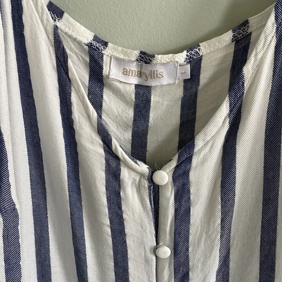 *SOLD* Striped Spaghetti Strapped Top, Size Large - Picture 3 of 5